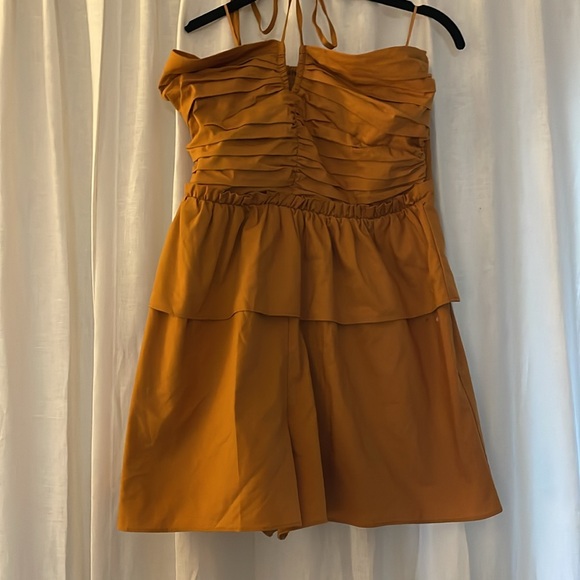Orange Halter Neck Romper - Picture 2 of 3
